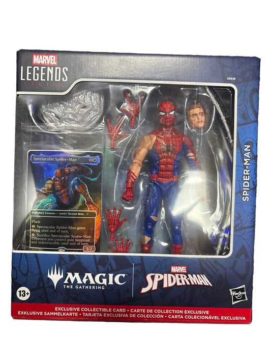 MARVEL LEGENDS SPIDER-MAN & MAGIC THE GATHERING COLLECTABLE CARD AND FIGURE