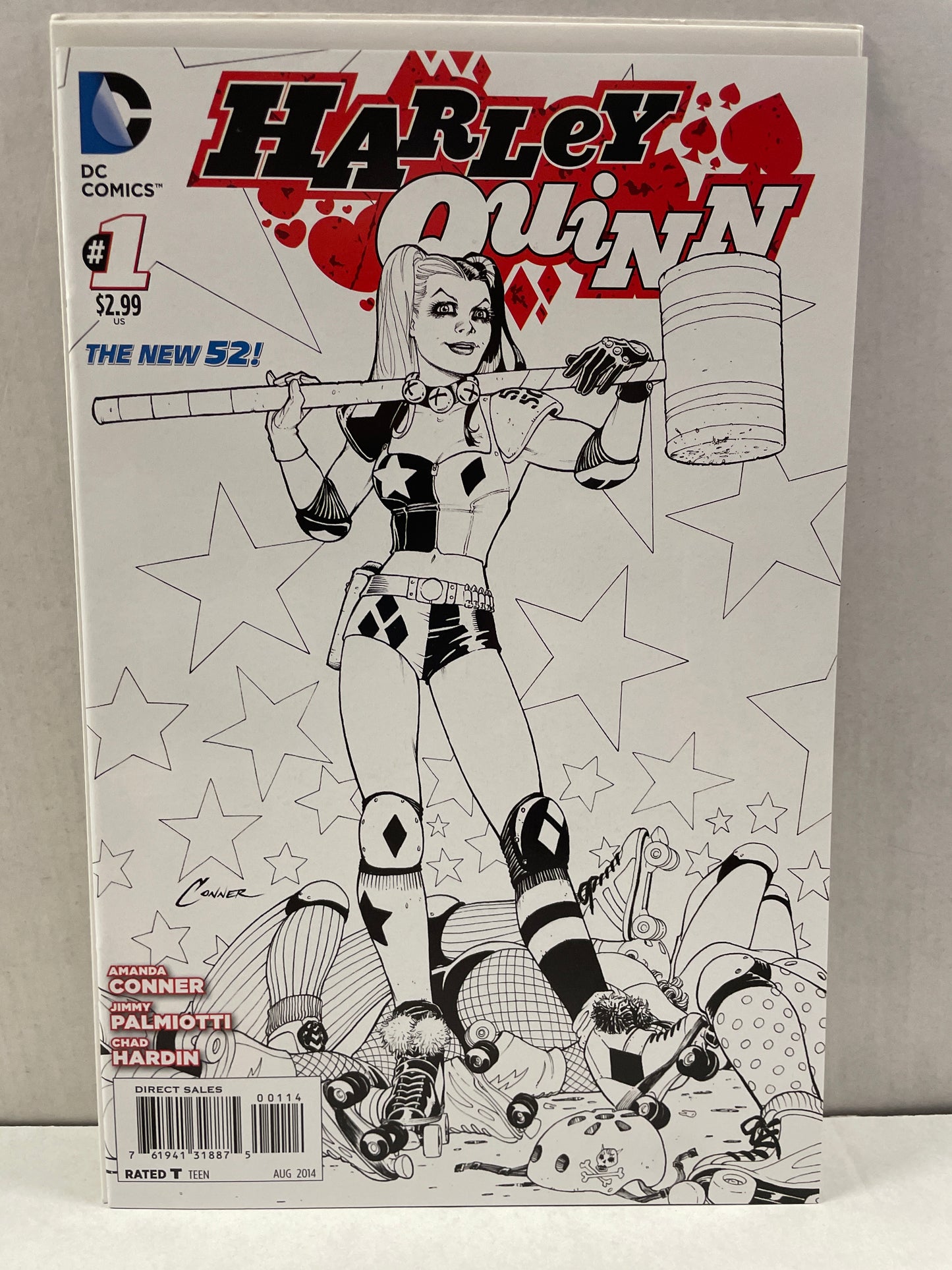 HARLEY QUINN #1 4th PRINT NM/MINT (2014, AMANDA CONNER SKETCH COVER VARIANT HTF)