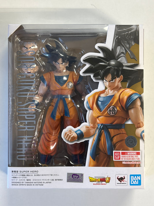 SHFIGUARTS SON GOKU SUPER HERO FIGURE SEALED IN GREAT CONDITION BOX