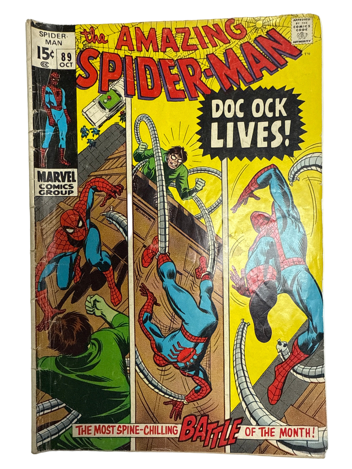 MARVEL COMICS AMAZING SPIDER-MAN #89 Good Condition. DOC OCK LIVES!