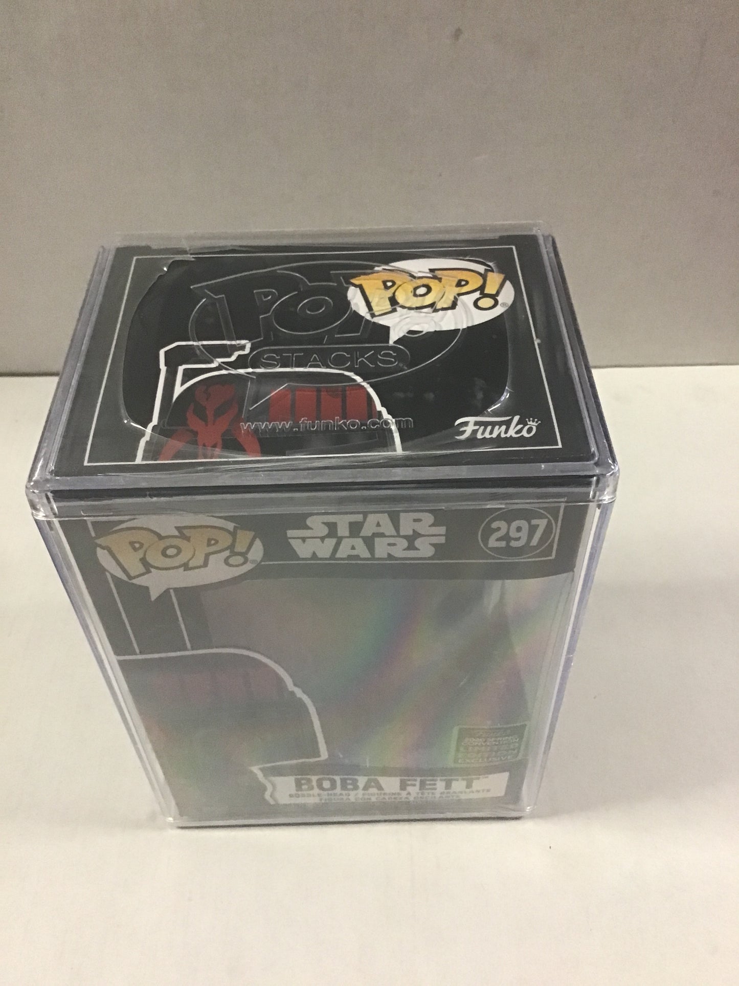 FUNKO POP STAR WARS #297 BOBA FETT LIMITED EDITION (2020 SPRING CONVENTION EXCLUSIVE) ~ SEALED IN HARD PROTECTOR!