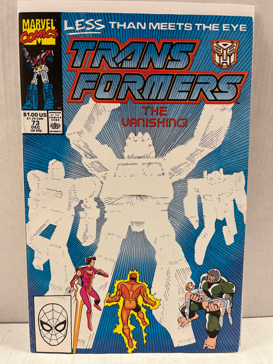 TRANSFORMERS #73 VF/NM KEY COMIC BEAUTY! (1990, LOW PRINT!)