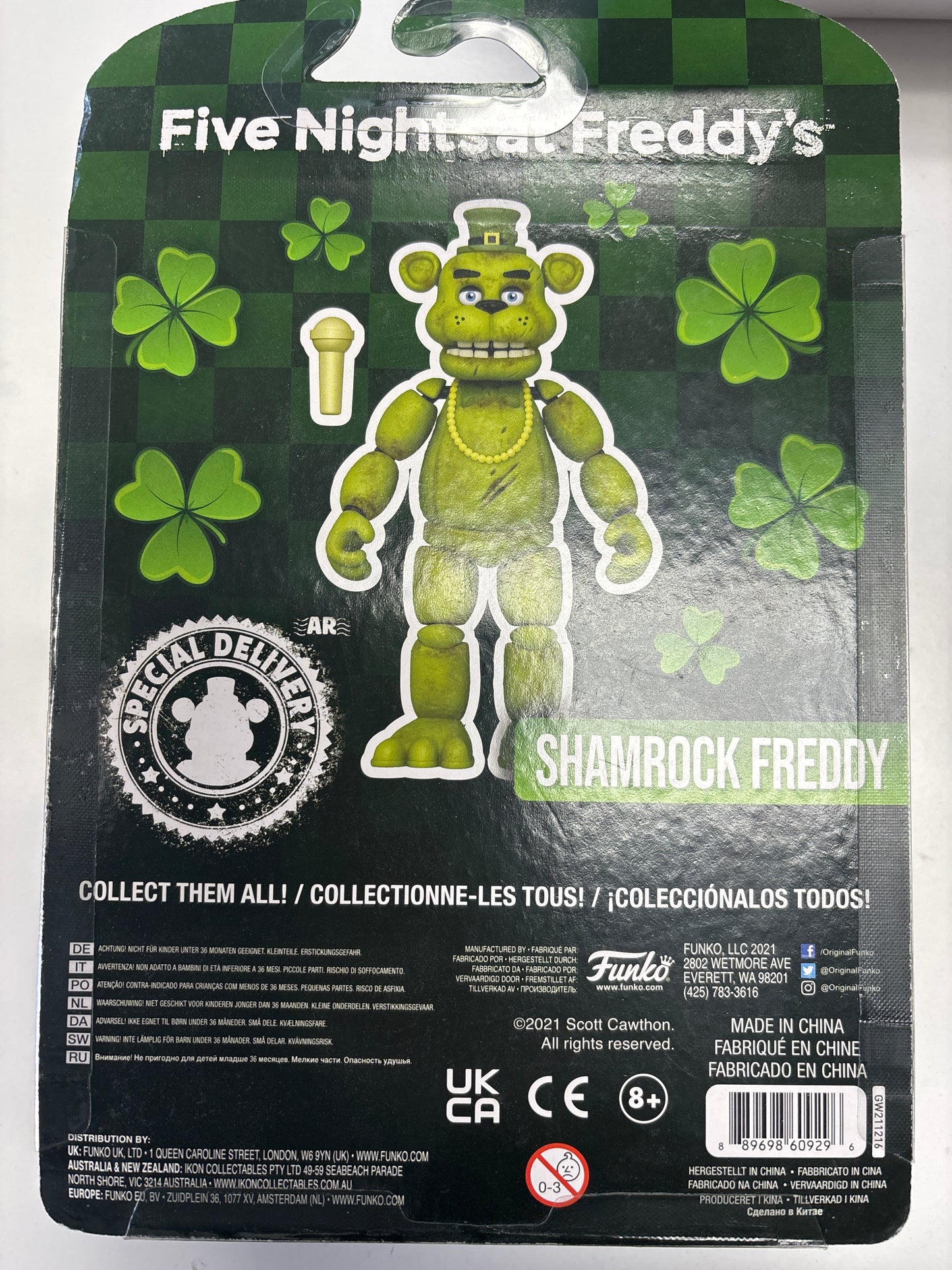 FUNKO COLLECTABLE ACTION FIGURE FIVE NIGHTS AT FREDDY’S SHAMROCK FREDDY
