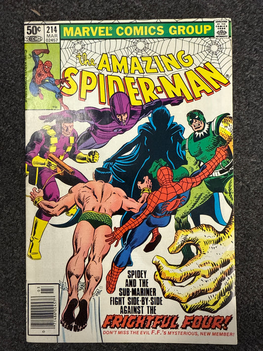 MARVEL COMICS AMAZING SPIDER-MAN #214 NEWSTAND