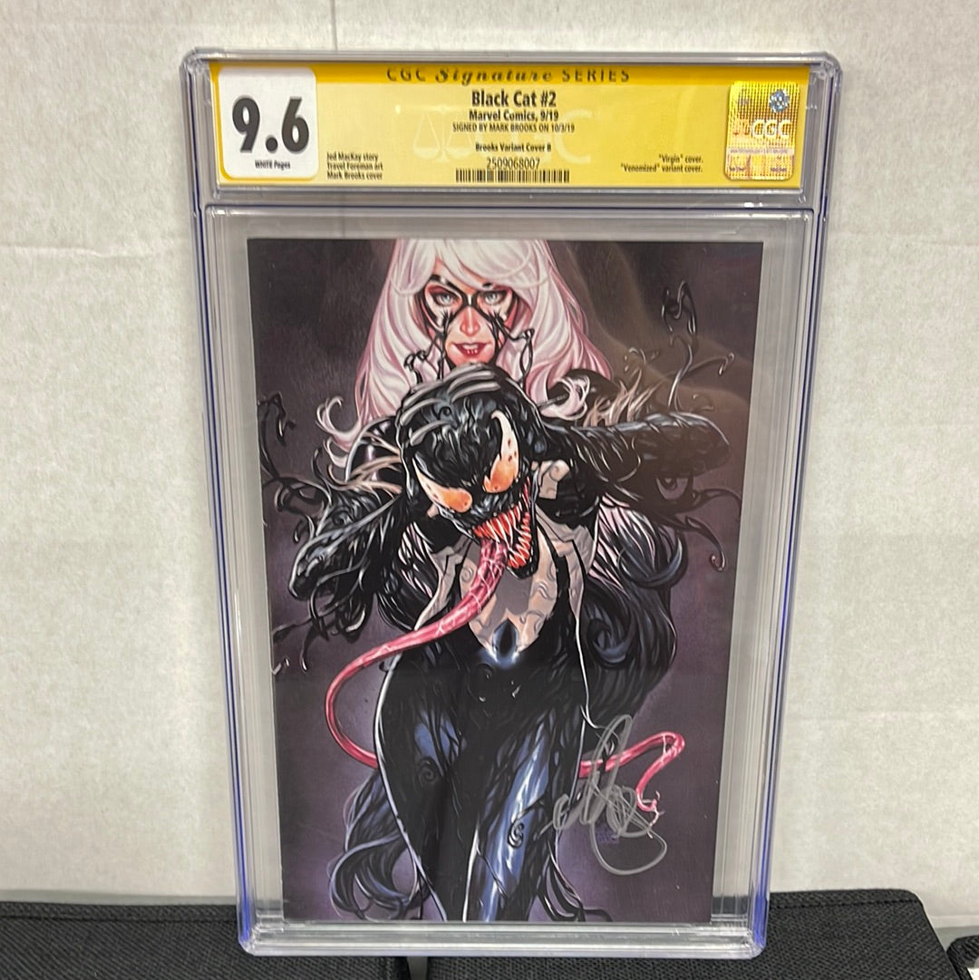 MARVEL COMICS BLACK CAT #2 CGC 9.6 SIGNED BY MARK BROOKS VARIANT B