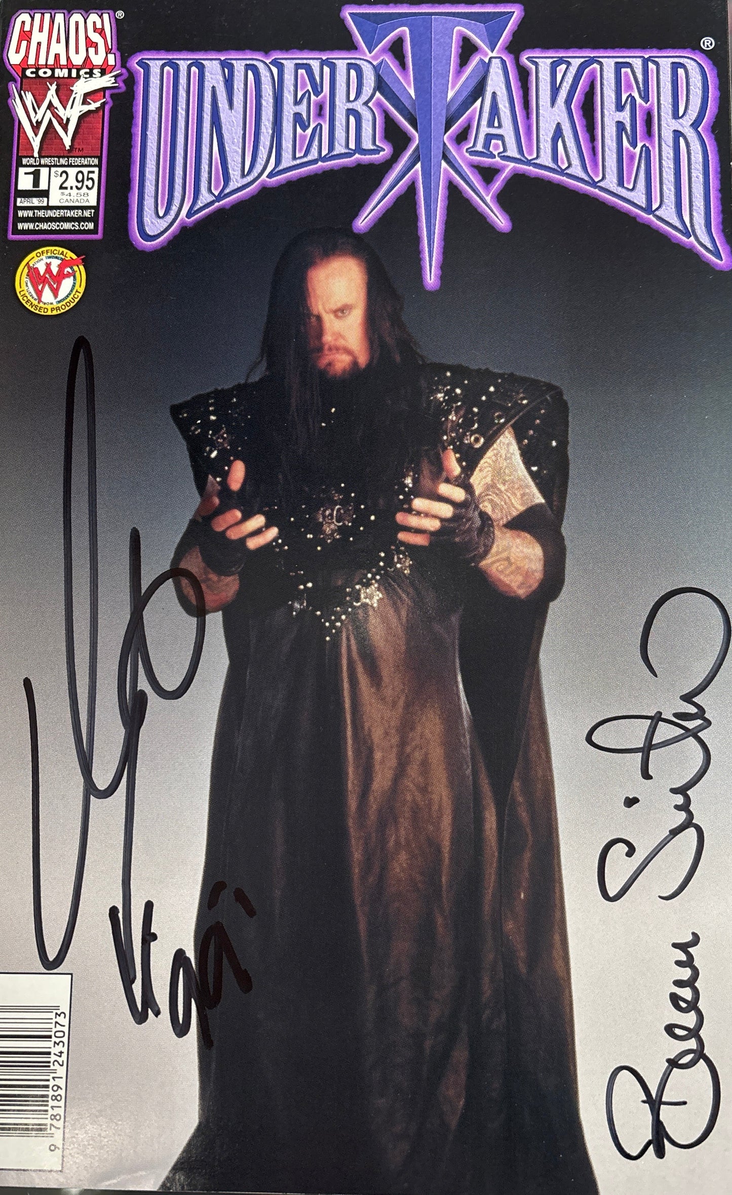 CHAOS COMICS UNDERTAKER #1 SIGNED BY BEAU SMITH & BRIAN PAULIDO WITH COA