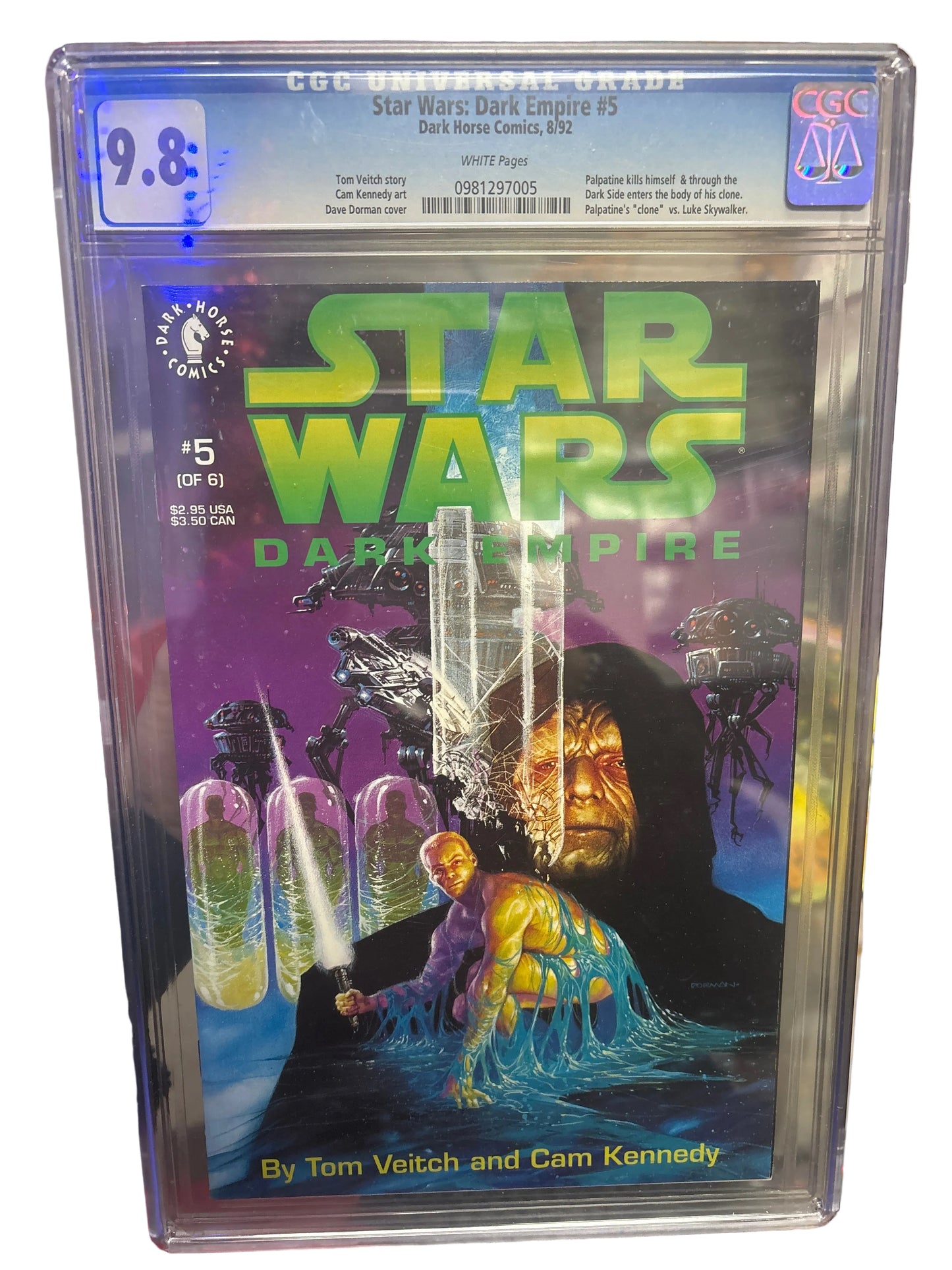 CGC 9.8 DARK HORSE COMICS STAR WARS DARK EMPIRE #5