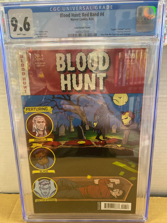 MARVEL COMICS BLOOD HUNT #4 (2024) COLA VARIANT COVER CGC 9.6 WP