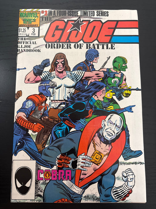 MARVEL 25TH ANNIVERSARY G.I. JOE ORDER OF BATTLE #3