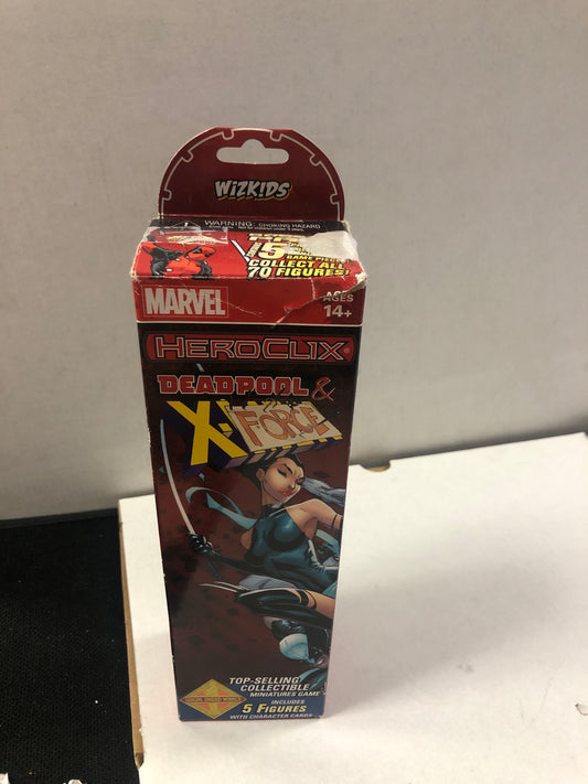 MARVEL HEROCLIX 5 PACK DEADPOOL AND X-FORCE DECENT CONDITION TORN AND TAPED BOX
