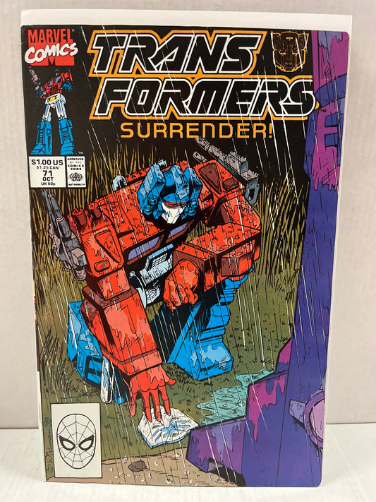 TRANSFORMERS #71 NM/MINT! KEY COMIC BEAUTY! (1990, LOW PRINT!) OPTIMUS COVER!