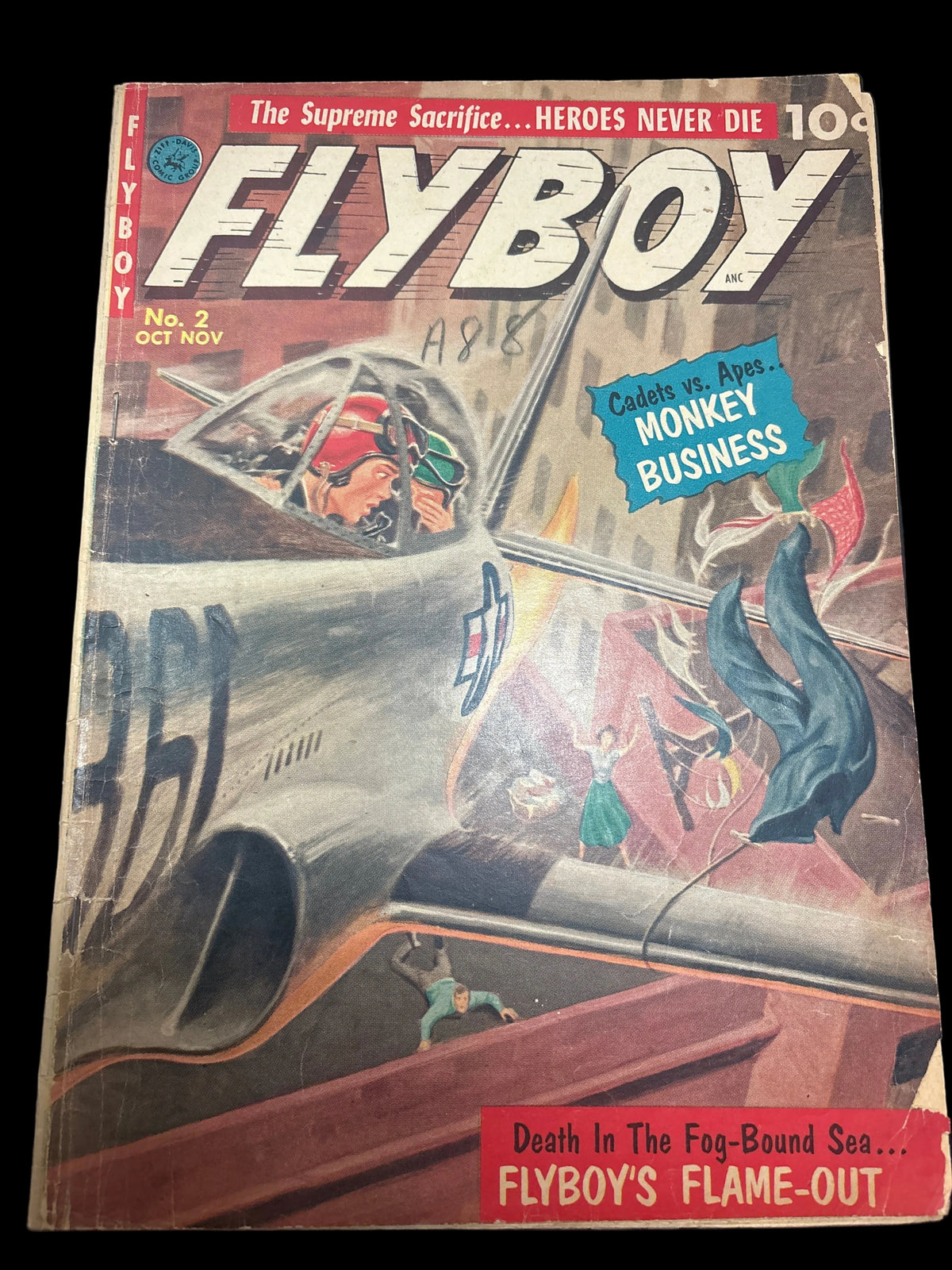 ZIFF DAVIS COMICS GROUP FLYBOY #2 SILVER AGE