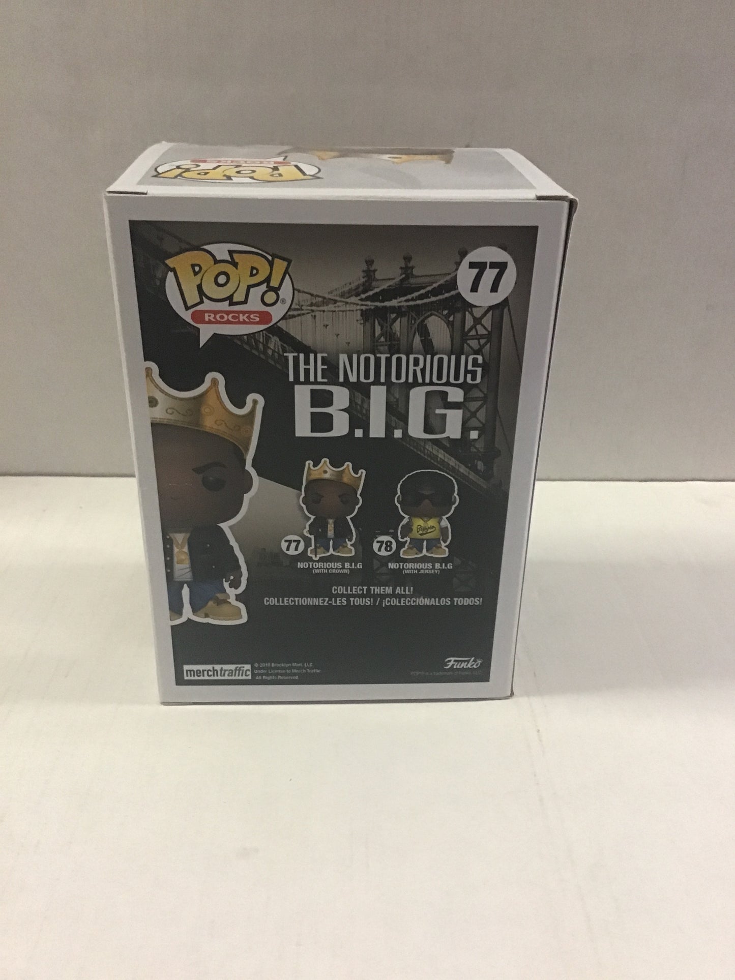 FUNKO POP ROCKS #77 NOTORIOUS B.I.G. W/ CROWN & CANE (2018) ~ HIP HOP LEGACY!