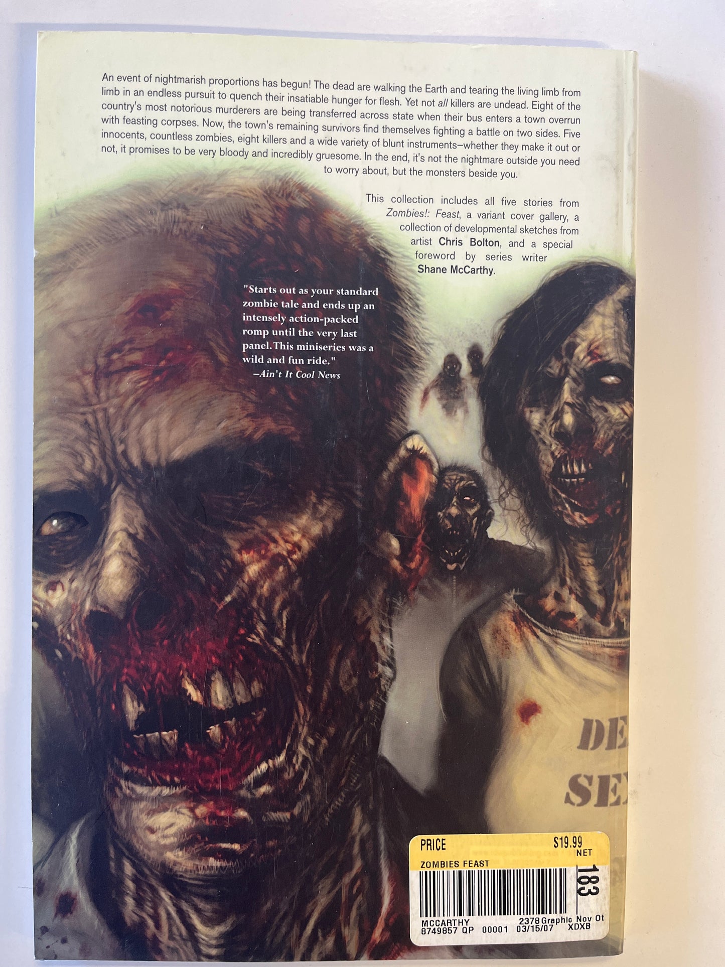 IDW PUBLISHING ZOMBIES!: FEAST MCCARTHY BOLTON TRADE PAPERBACK
