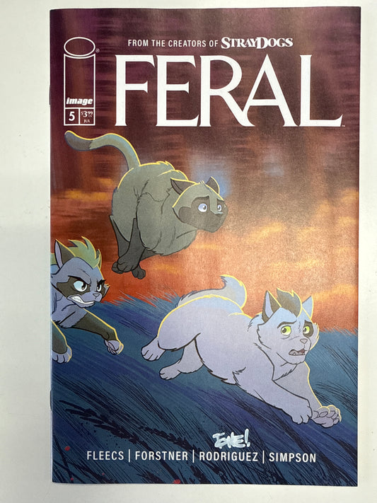 IMAGE COMICS FERAL #5 FIRST PRINT SIGNED BY TONE RODRIGUEZ