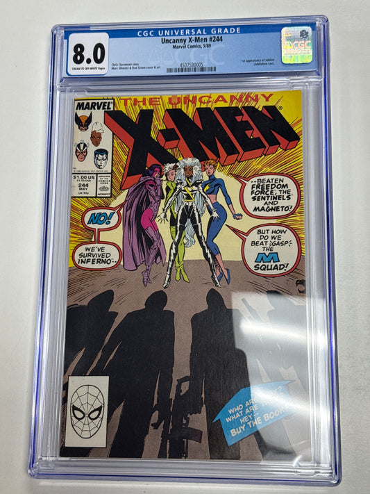MARVEL COMICS UNCANNY X-MEN #244 KEY ISSUE 1st JUBILEE