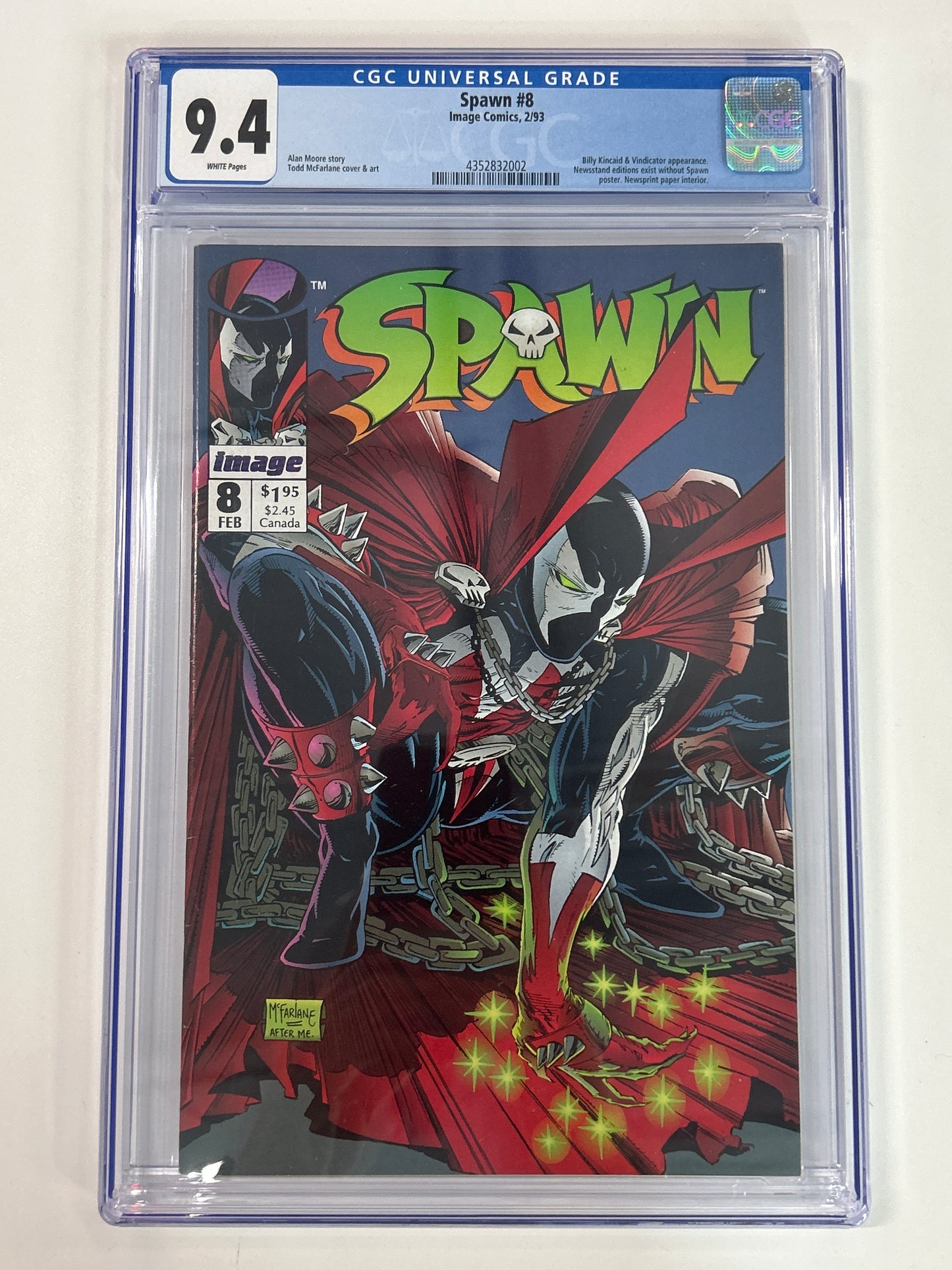 IMAGE COMICS SPAWN #8 CGC 9.4