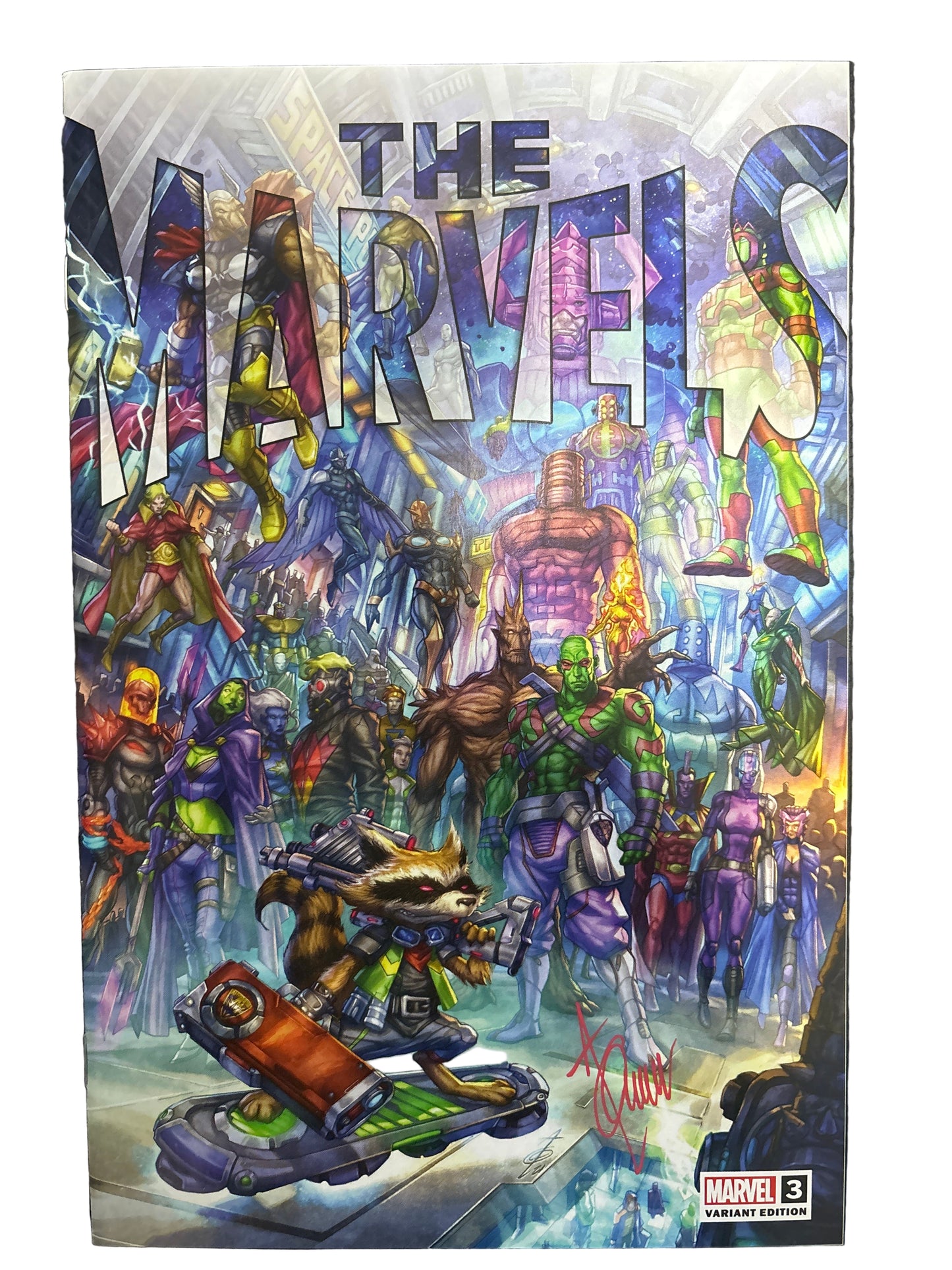 MARVEL COMICS THE MARVELS #1 ALAN QUAH TRADE DRESS  VARIANT SIGNED WITH CERTIFICATE OF AUTHENTICITY