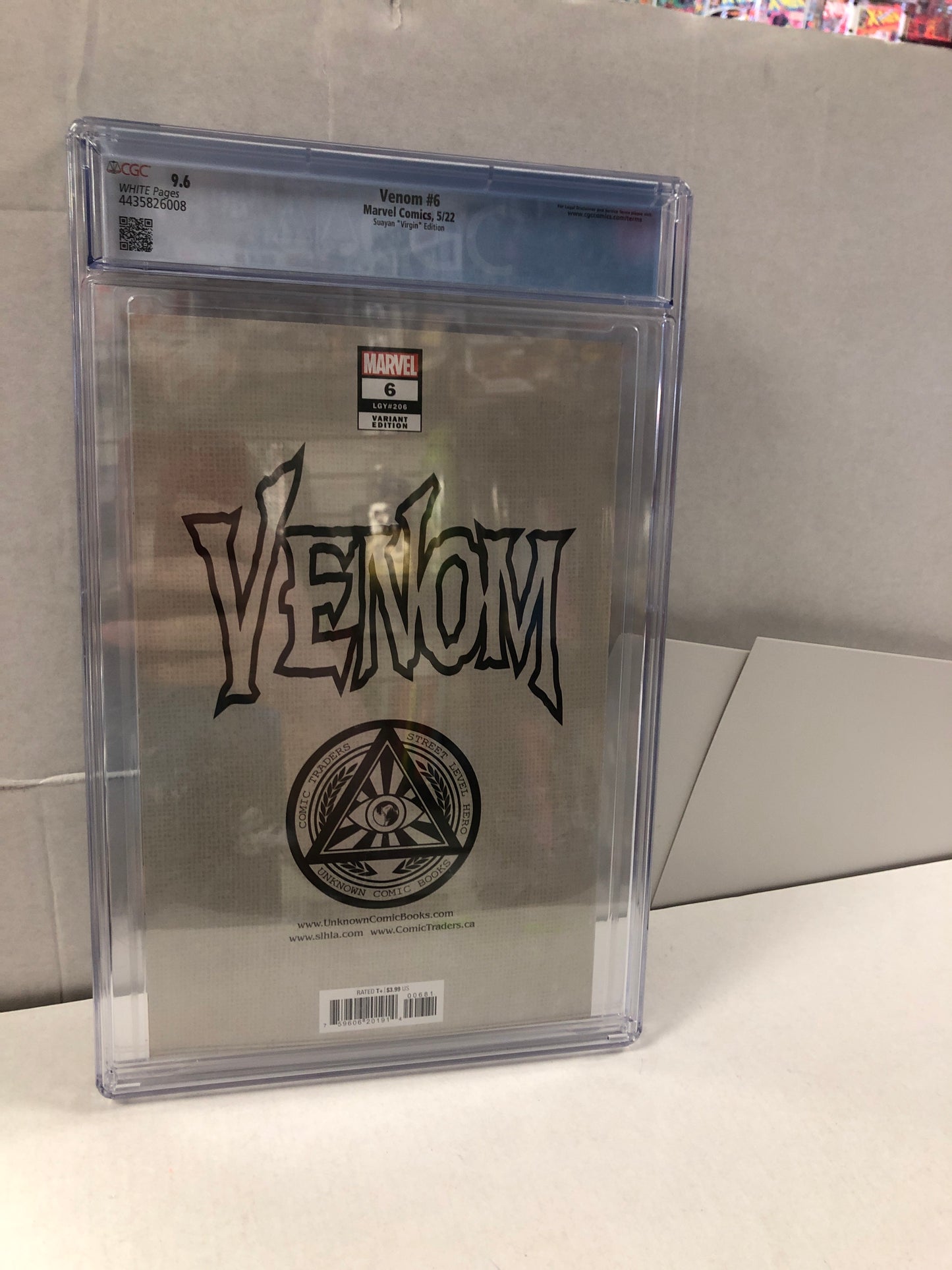 MARVEL COMICS VENOM # 6 (2022) SUAYAN VIRGIN EDITION COMIC TRADERS STREET LEVEL AND UNKNOWN COMICS EXCLUSIVE CGC 9.6 WP