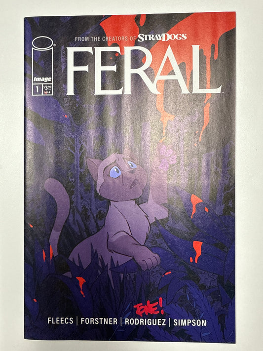 IMAGE COMICS FERAL #1 FIRST PRINT SIGNED BY TONE RODRIGUEZ