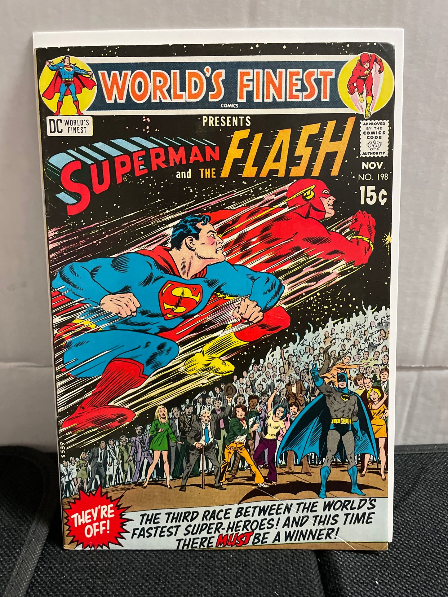 WORLD’S FINEST COMICS # 198 (1970, KEY 2nd SUPERMAN VS FLASH RACE!) VF-