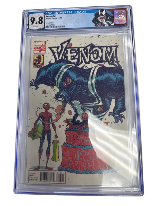 MARVEL COMICS VENOM #24 (2012) VARIANT COVER CUSTOM LABEL CGC 9.8 WP