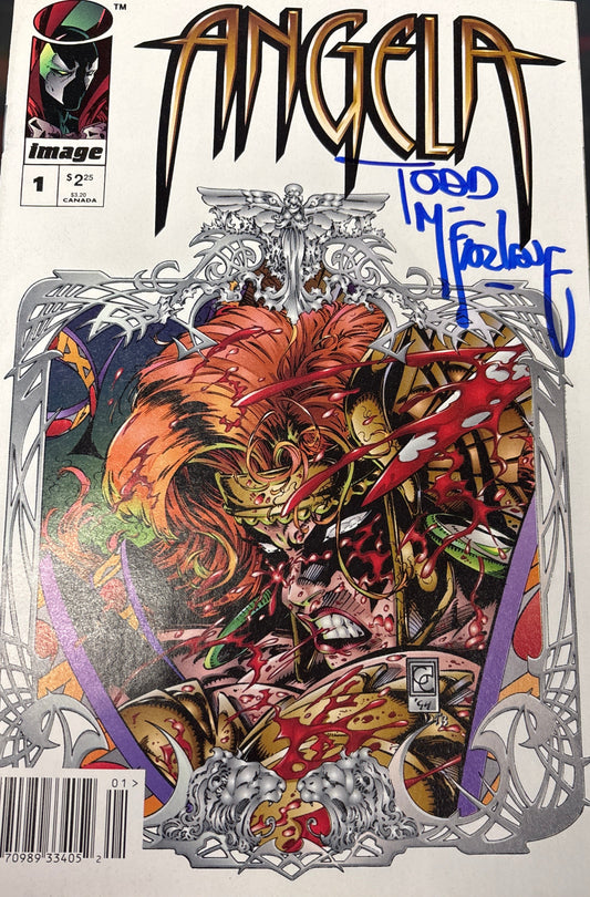 IMAGE ANGELA #1 1994 SPAWN SPIN OFF SIGNED BY TODD MCFARLANE