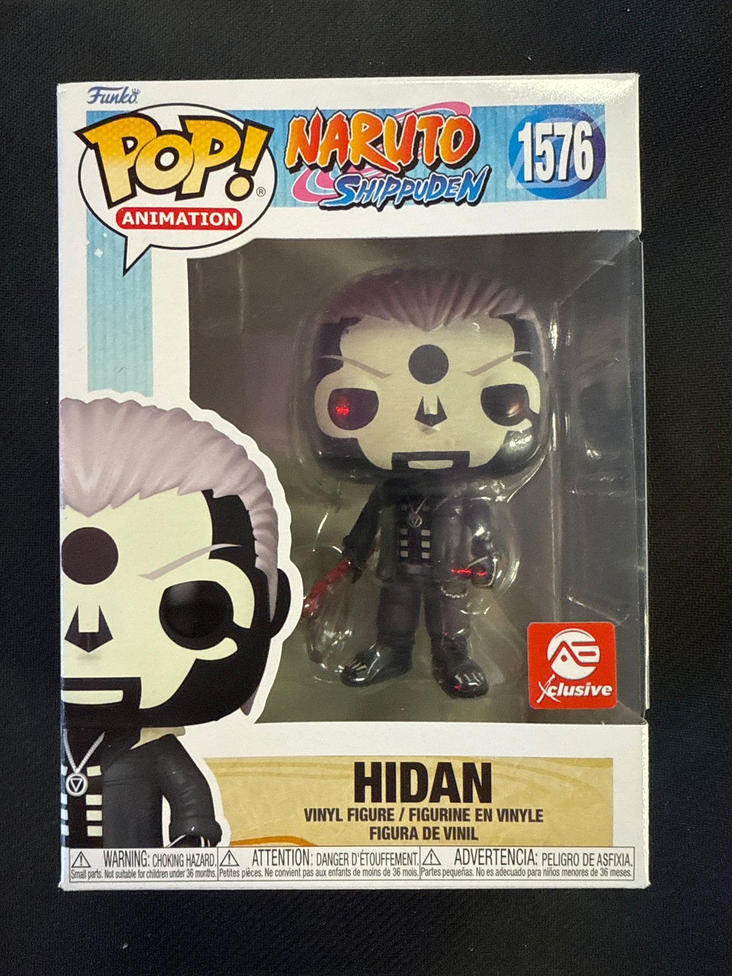 FUNKO POP ANIMATION - NARUTO SHIPPUDEN #1576 HIDAN (VERY HTF EARLY RELEASE W/ AE EXCLUSIVE STICKER!!)