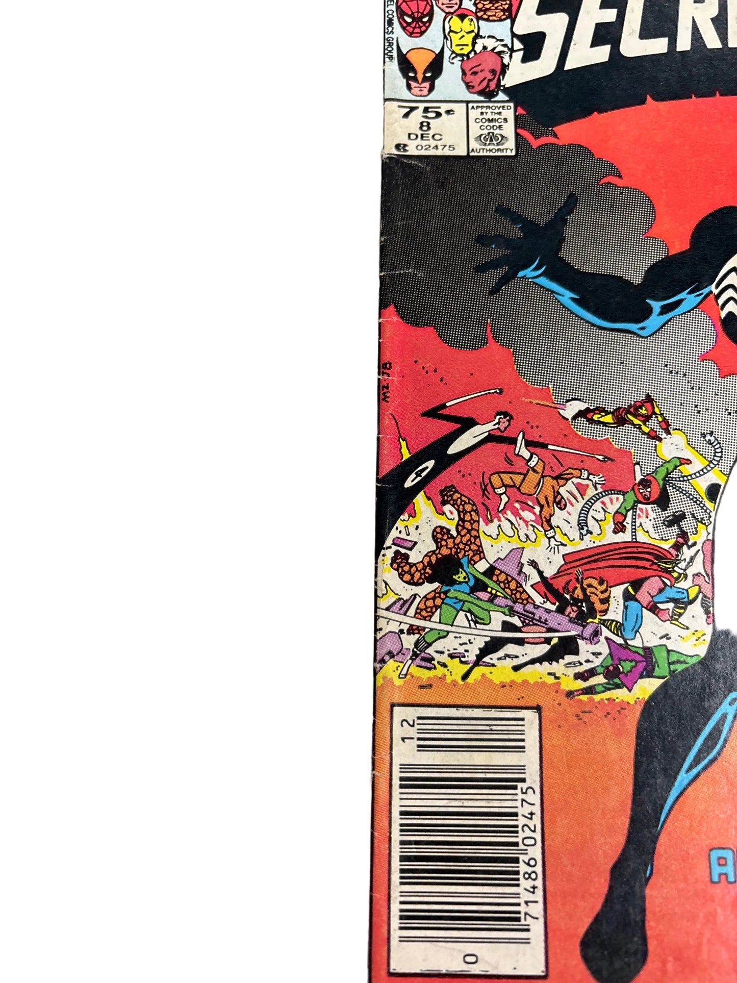 MARVEL SUPER HEROES SECRET WARS #8 NEWSSTAND ORGIN BLACK COSTUME