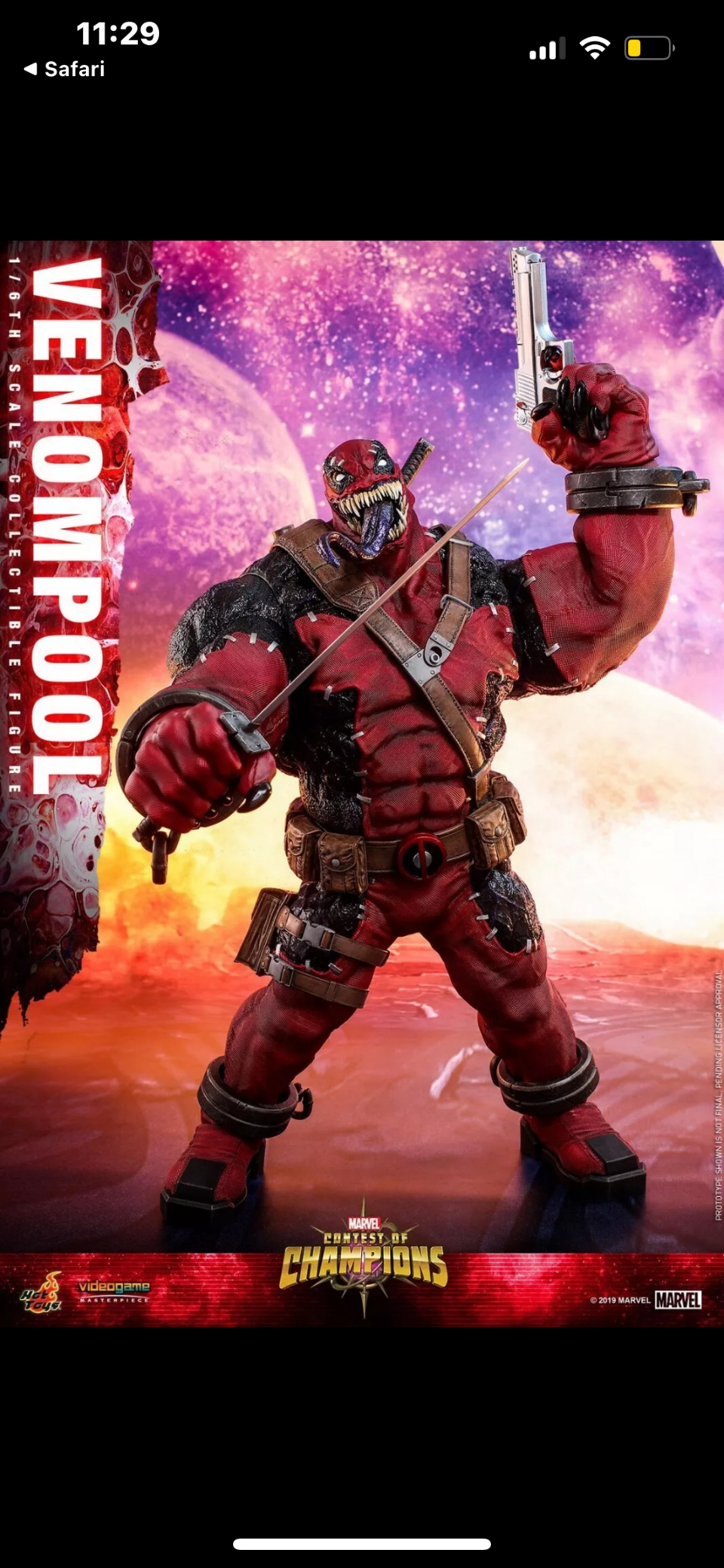 Hot Toys VGM 35 Venompool 1/6th scale collectible figure Contest of Champions