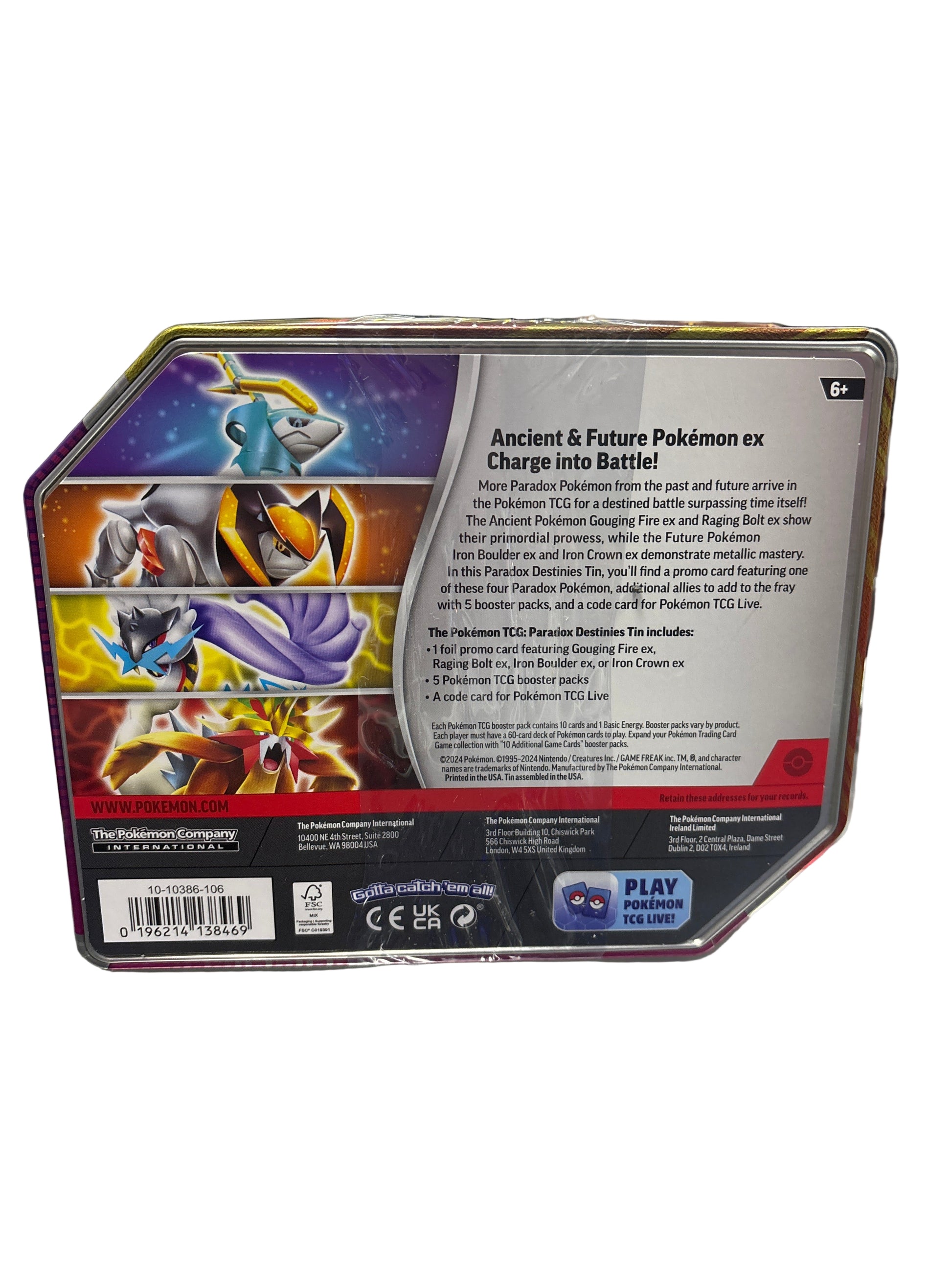POKEMON PARADOX DESTINIES IRON BOULDER EX TIN SET – Pandemonium Cards and Comics