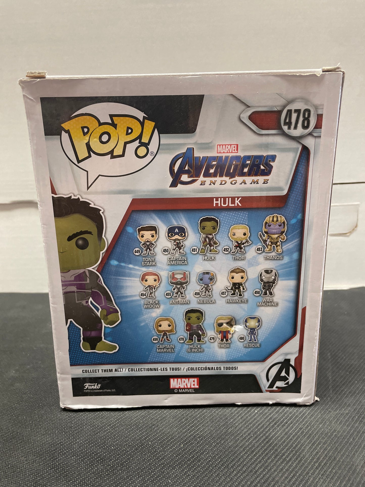 AVENGERS ENDGAME HULK #478 FUNKO POP (LIGHT DAMAGE)