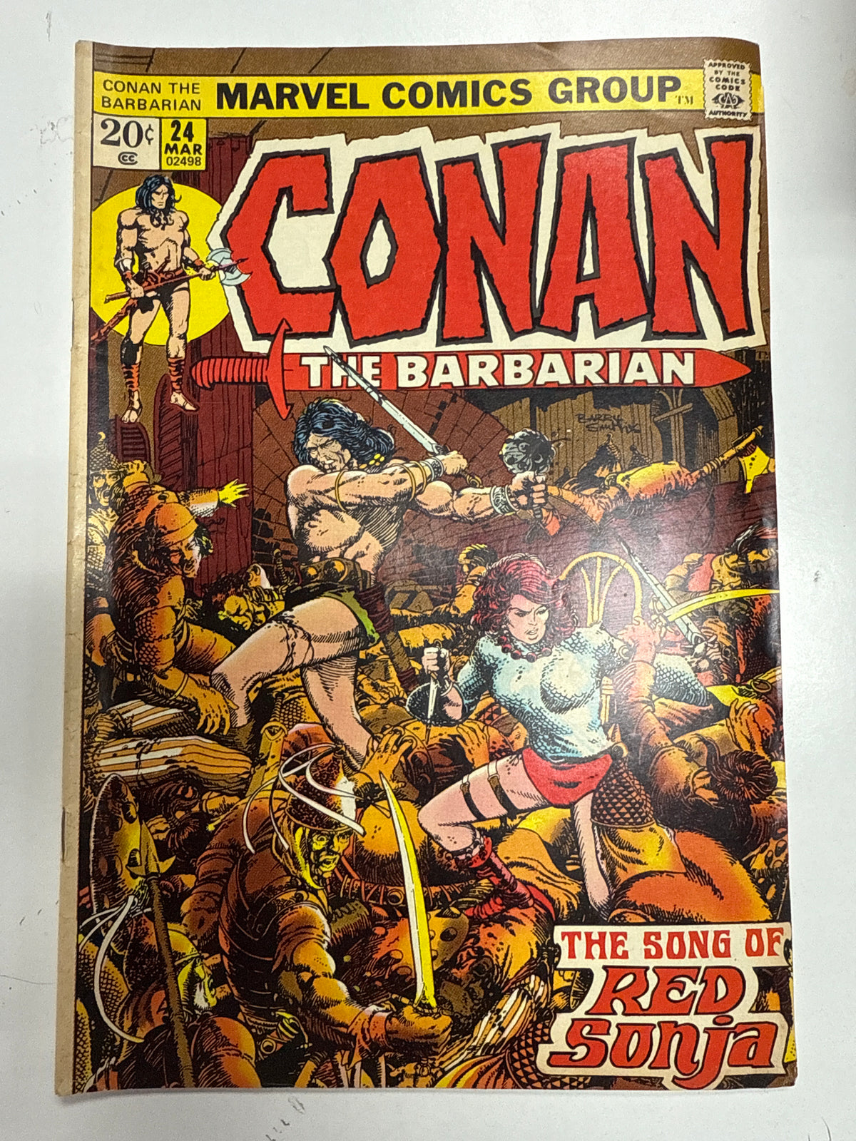 MARVEL COMICS GROUP CONAN THE BARBARIAN #24 THE SONG OF RED SONJA FIRST APPEARANCE OF RED SONJA