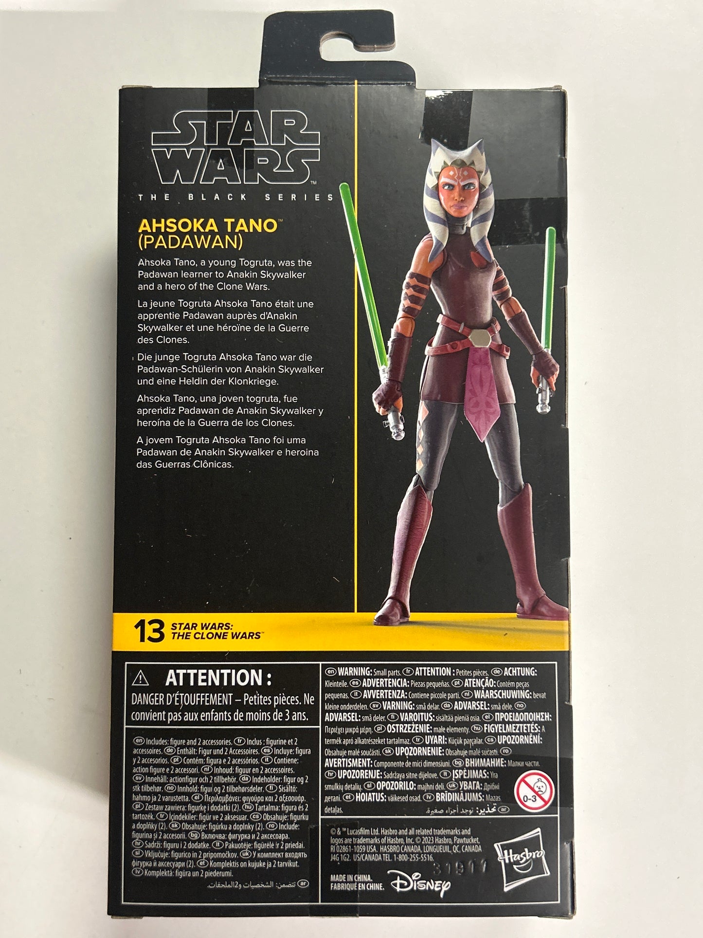 STAR WARS THE BLACK SERIES STAR WARS AHSOKA TANO (PADAWAN) EXCELLENT CONDITION