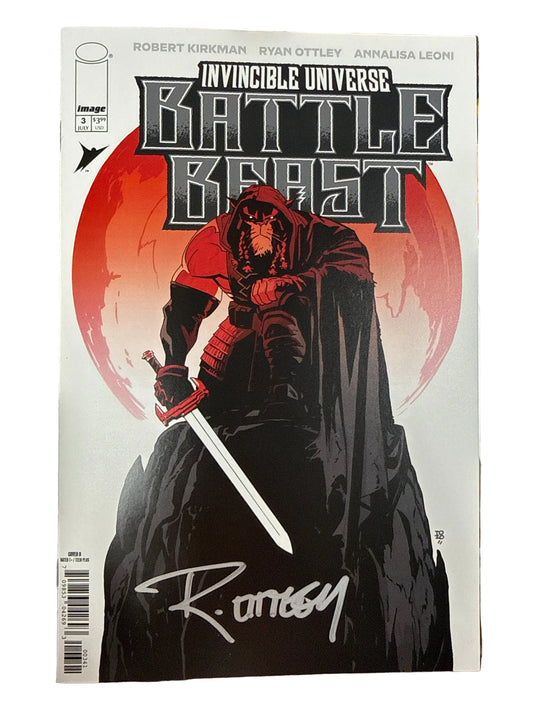 INVINCIBLE UNIVERSE BATTLE BEAST #3 SIGNED BY TYLER OTTLEY 1:25