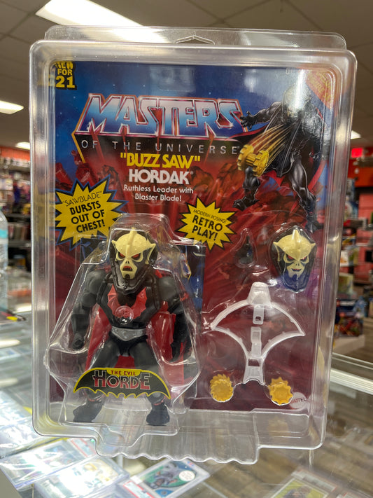 MATTEL MASTERS OF THE UNIVERSE BUZZ SAW HORDAK RUTHLESS LEADER WITH BLASTER BLADE