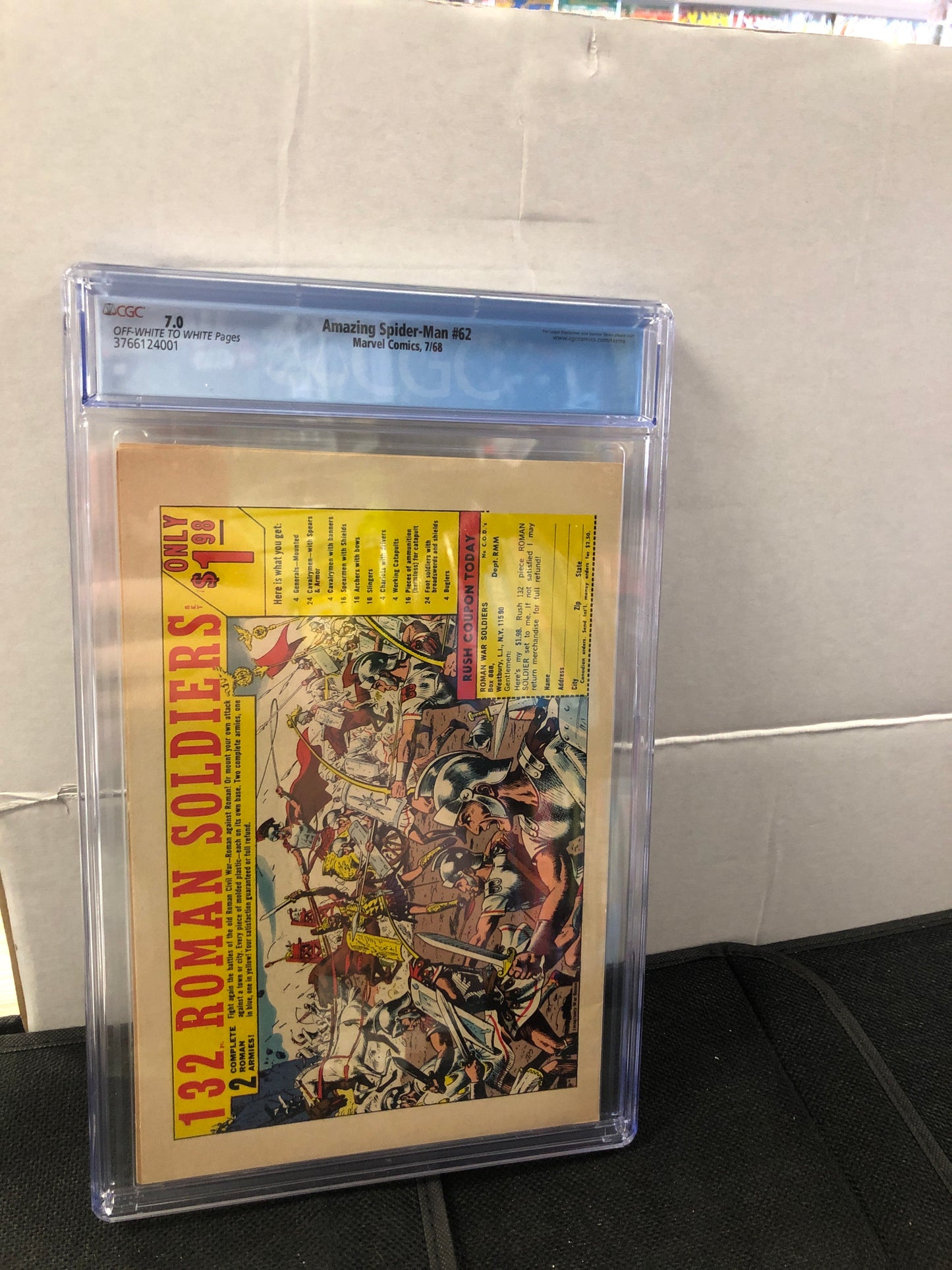 AMAZING SPIDER-MAN #62 CGC 7.0 (1968 ICONIC SILVER AGE, STAN LEE & JOHN ROMITA ASM!)