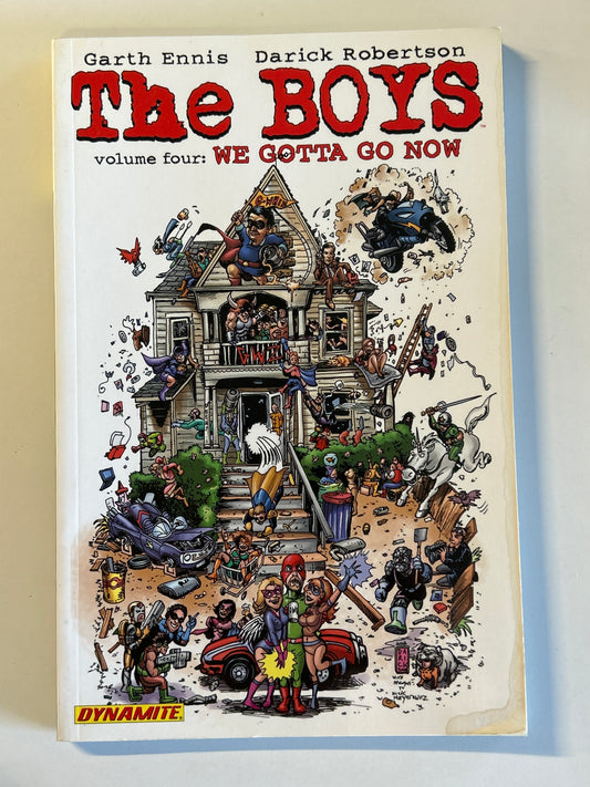 DYNAMITE COMICS THE BOYS VOL. 4 TRADE PAPERBACK STAIN ON COVER