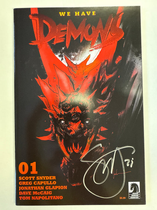 DARK HORSE WE HAVE DEMONS SIGNED AT MIDTON COMICS BY SCOTT SNYDER WITH CERT MINT condition