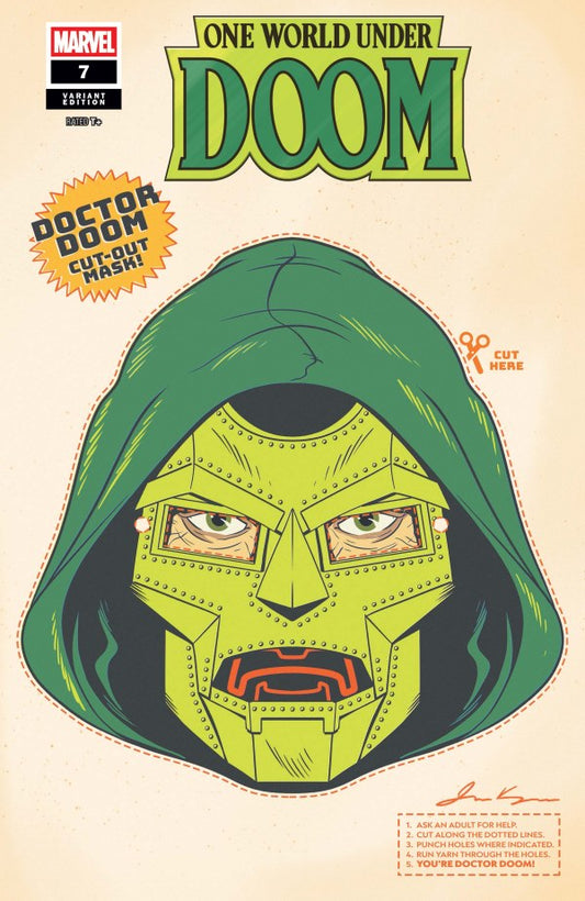 MARVEL COMICS ONE WORLD UNDER DOOM #7 HALLOWEEN MASK VARIANT