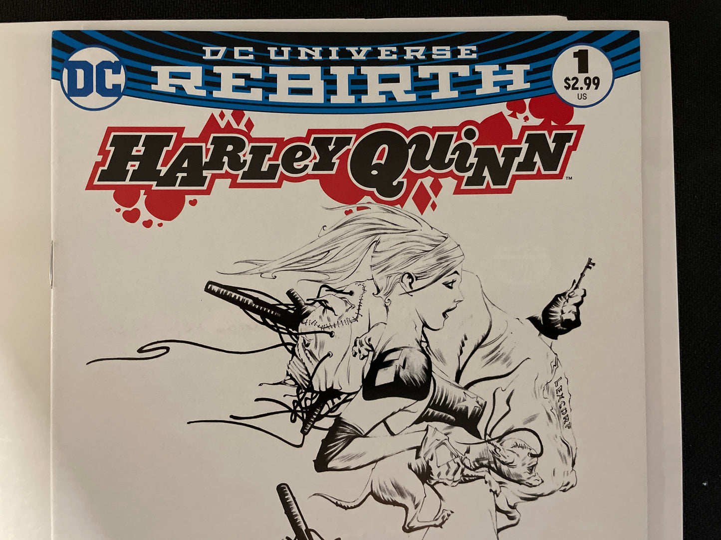 HARLEY QUINN #1 DYNAMIC FORCES VARIANT (B/W JAE LEE SKETCH COVER SIGNED!!) NM+