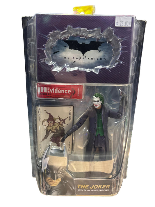 MATTEL THE DARK KNIGHT THE JOKER WITH CRIME SCENE EVIDENCE ACTION FIGURE