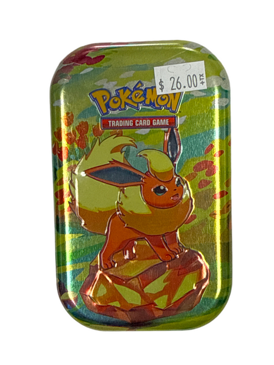 POKEMON TCG SEALED EVEELUTION FLAREON  TIN 2 CARD PACKS