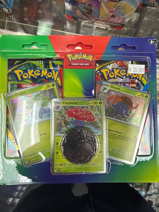 POKEMON TCG 2 PACK HANGER ODDISH VILEPLUME GLOOM PROMO