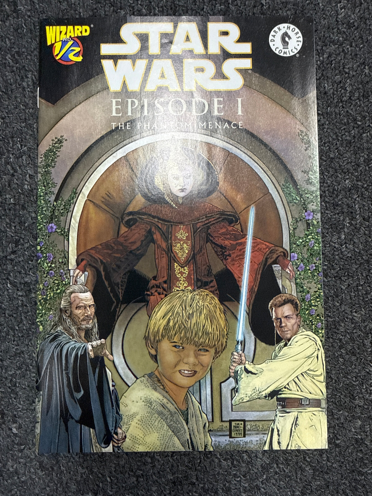 WIZARD 1/2 STAR WARS EPISODE 1 THE PHANTOM MENACE DARK HORSE COMICS W COA