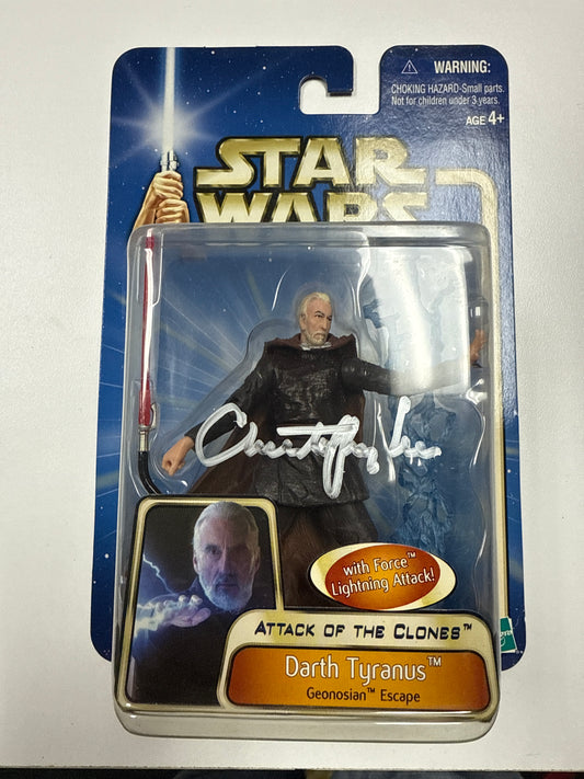 2002 Hasbro Star Wars Saga Collection - Darth Tyranus #03-03 SIGNED CHRISTOPHER LEE WEBB