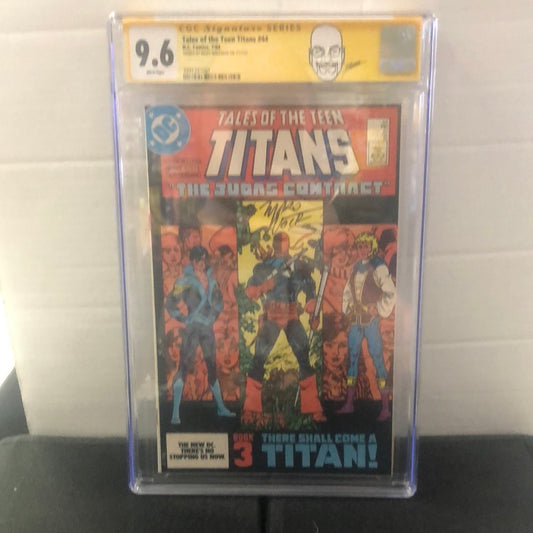 1st NIGHTWING APPEARANCE! DC COMICS, TALES OF THE TEEN TITANS #44 (1984), SS CGC 9.6 WP, SIGNED BY: MARV WOLFMAN!