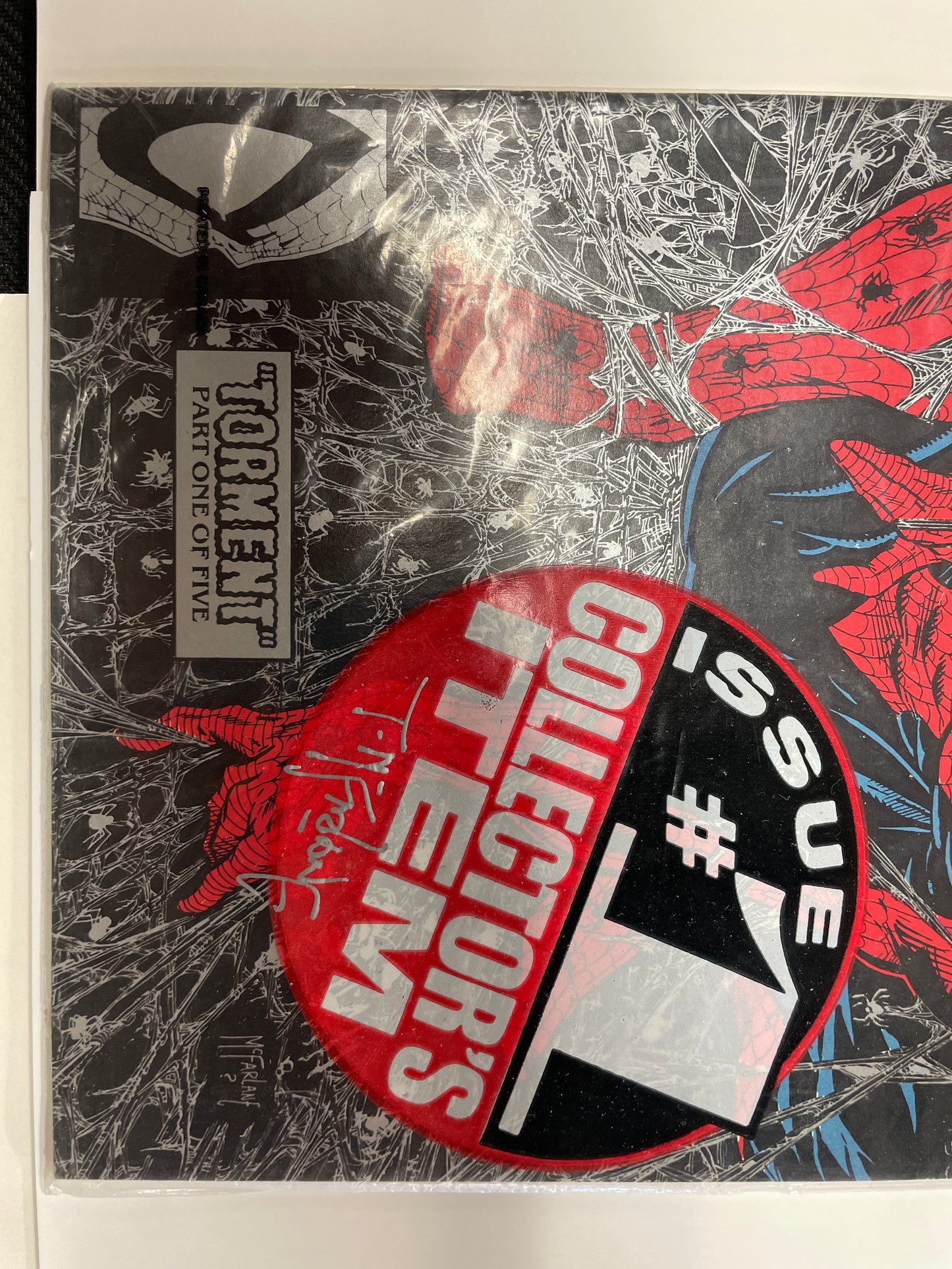 SPIDER-MAN #1 (1990, KEY!) MCFARLANES SILVER VARIANT , SIGNED BY TODD MCFARLANE!! NM