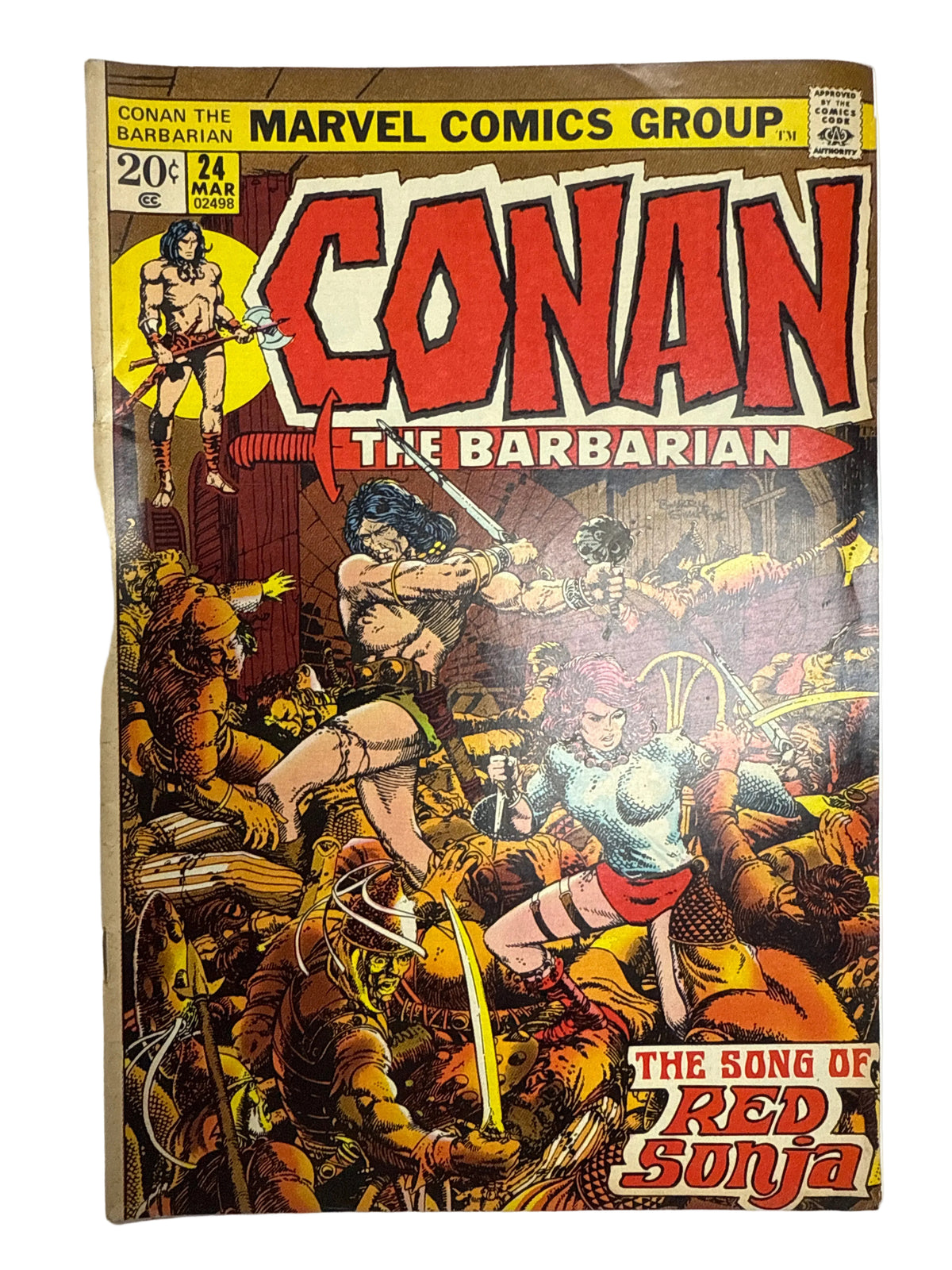 MARVEL COMICS GROUP CONAN THE BARBARIAN #24 THE SONG OF RED SONJA FIRST APPEARANCE OF RED SONJA