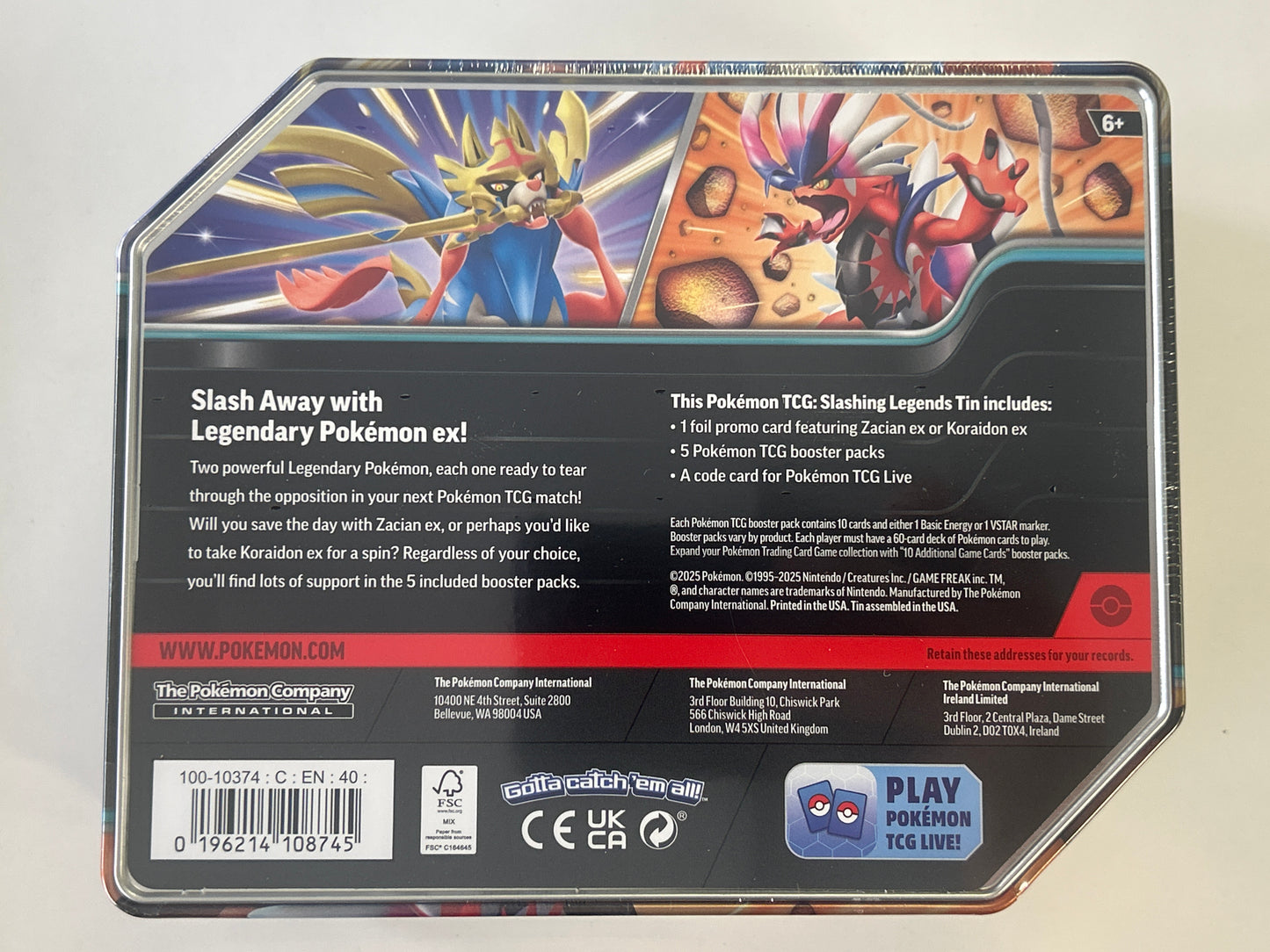 POKÉMON TCG KORAIDON EX TIN SEALED